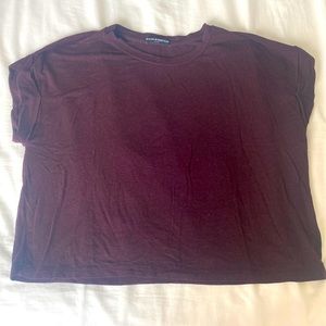 Burgundy loose crop top
